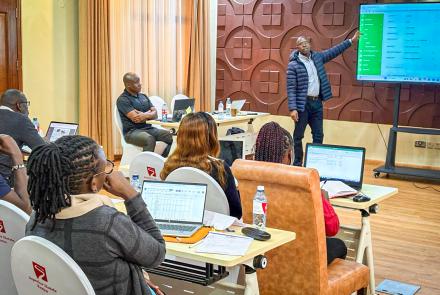 KUCCPS staff being trained on the electronic Government Procurement